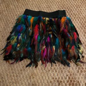 Colorful Feathered Women's Skirt